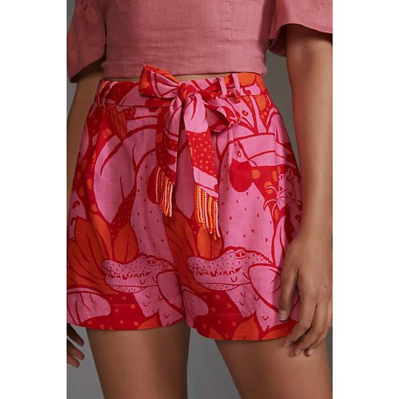 Anthropologie Tropical Print Short Size M - Picture 1 of 4
